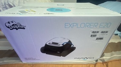 Dolphin Explorer E20 Robotic Pool Cleaner Black White Maytronics