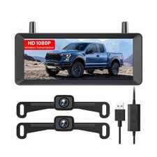 AUTO-VOX 2 Wireless Backup Camera 1080P HD Dual-Screen Monitor 7.2"