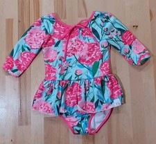 Sweet Honey Leotard Girl 18 Month Skirted Flowers Long Sleeve Bow Dance Ballet