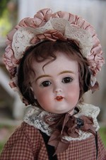 Antique Kestner 152 Bisque Doll 18” Rare Cabinet Size Sleep Eyes~fully dressed