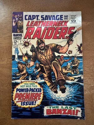 Captain Savage And His Leatherneck Raiders 1. 1967. Big premiere issue. FN