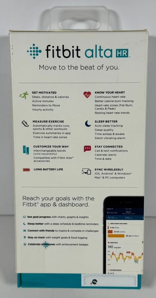 Pulsera rastreadora de sueño Fitbit Alta HR (FB408SGYS) azul gris talla pequeña Foto 3 de 4