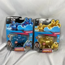 Lot Of 2 Mr Beast Lab Stretchy Gooey Hero Legendary & Hypercharged Panther 5" 