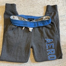 Aeropostale 2000s Vintage Rolled Waistband Sweatpants Size S Joggers Lettering