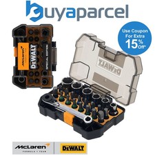 Dewalt Mclaren F1 Impact Screwdriver Bits Ratchet Socket Set 24 PC + Tough Case