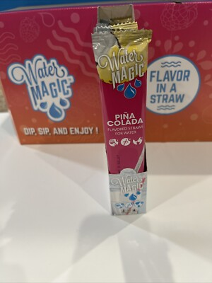 #ad Water Magic Straw Pina Colada Case 14 Packs 56 Straws $20.00