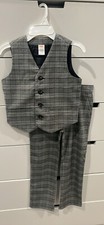 Boys Gymboree Size 7 Plaid Vest And Pants Dressy Set