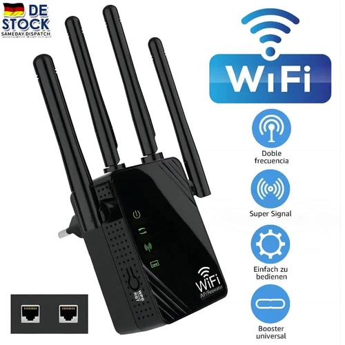 300/1200M WLAN Repeater Router Range Wifi Signal Verstärker Access Point Booster