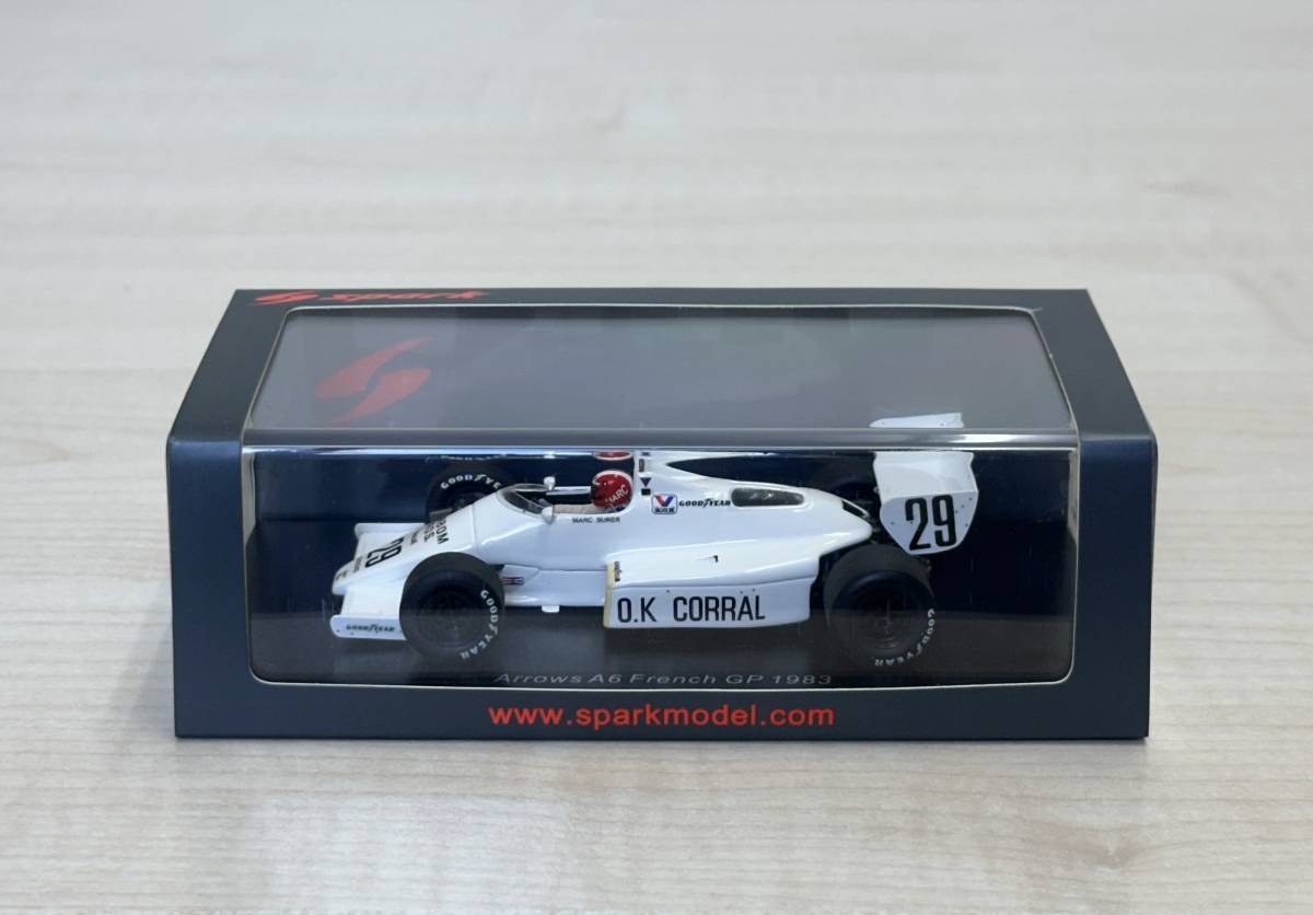 Spark 1/43 Arrows A6 1983 F1 French GP final specification #29 Marc Surer S5781