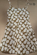 SO BRAND Daisy Brown Floral Mesh Mini Dress Size XL PRE-OWNED