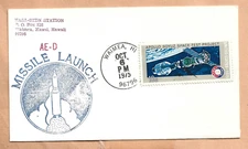 AE-D MISSILE LAUNCH OCT 6,1975 WAIMEA HAWAII TRACKING STA SPACE  COVER NASA