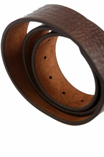 CINTURÓN DE CUERO PARA HOMBRES, 100% HYDE DE VACA, ESTAMPADO DE COCODRILO, CINTURÓN DE MODA MARRÓN 30 "- 46" - Imagen 9 de 12