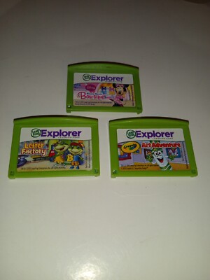 LeapFrog LeapPad Explorer Cartridges  Minnie Bowtique Letters & Art Lot of 3
