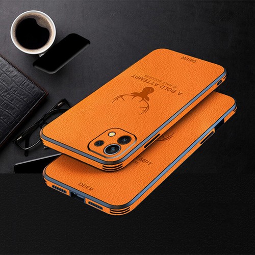 For iPhone 16 15 14 Pro Max 12 11 13 X Elk Deer Leather Silicone Soft Case Cover - Picture 12 of 18