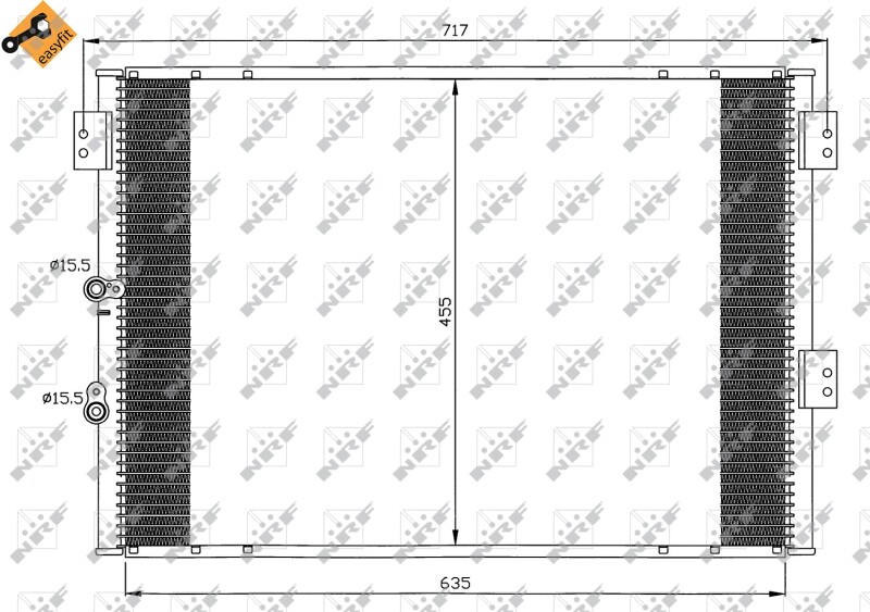 NRF 35461 Condenser, air conditioning for TOYOTA