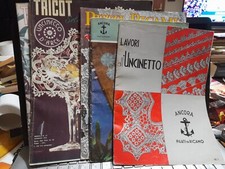 Lotto 5 riviste uncinetto Tricot Ancora pizzi ricami