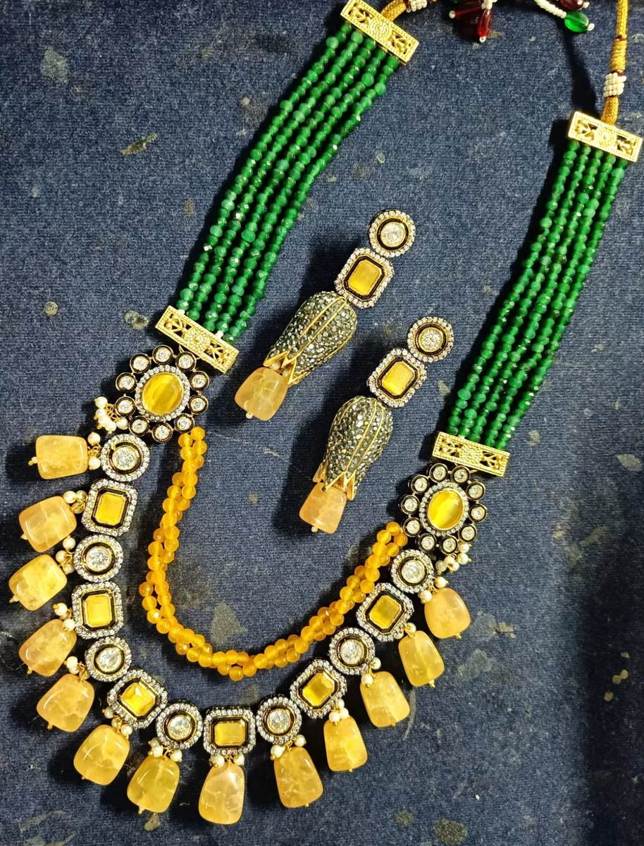 Yellow sale jewellery set
