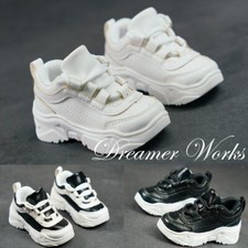 1/4 1/3 Uncle BJD Sports Dad Shoes PU Leather Clunky Sneakers Black/White/Mix