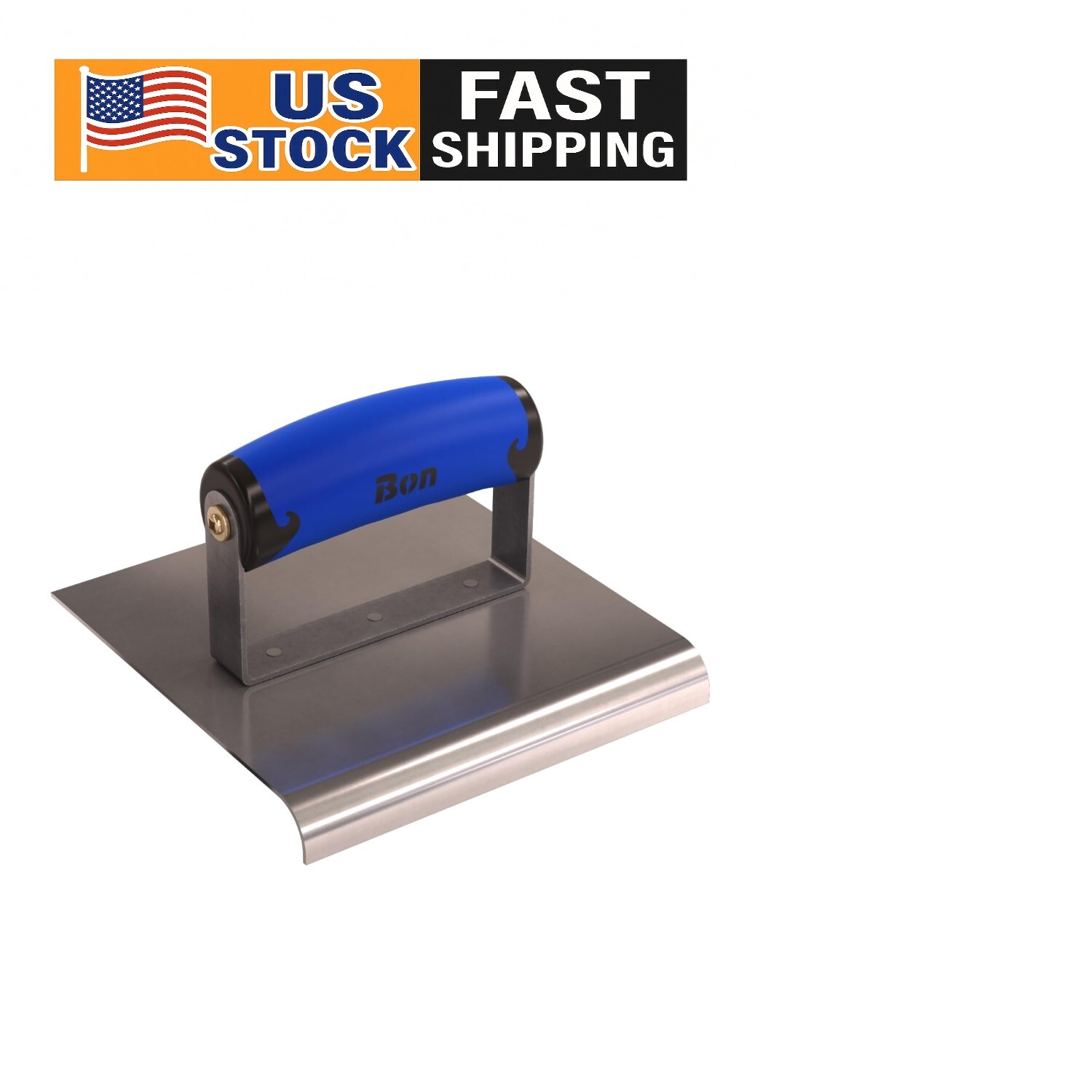 6 Inch Stainless Steel Ambidextrous Concrete Edger with Comfort Grip