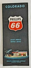 Vintage 1961 Phillips 66 Road Map Colorado 27X18 Inches #16295