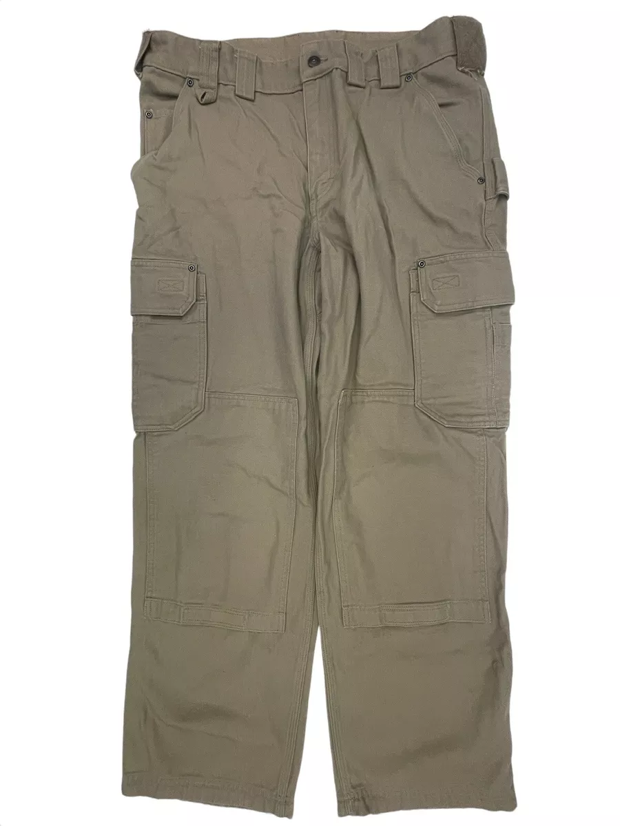 Duluth Trading Fire Hose Ultimate Cargo Pants Mens 38x32 Reinforced Knees Tan