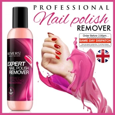 REVERS COSMETICS 🔴 Professional NAIL POLISH REMOVER Varnish Acrylic False Nails Acetone FREE 🔴