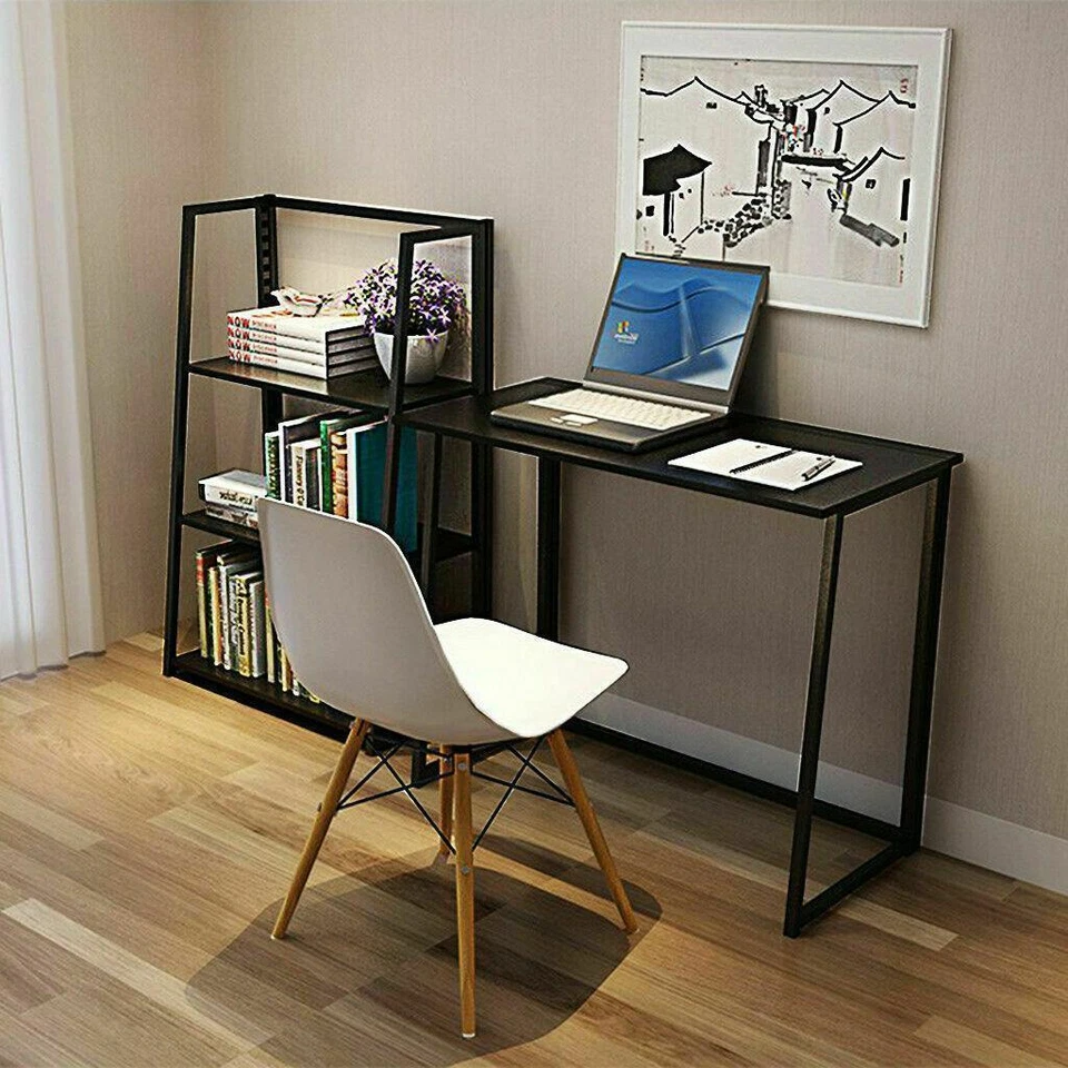 Folding Desk Corner Computer Writing Laptop Table Workstation Home Office Desk