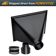 POWERTEC 13" x 16" Big Gulp Dust Hood w/ 4" Flex Cuff & 4" to 2-1/2" Reducer