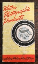 1944 Weston Photographic Products  Film Ratings