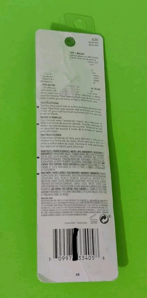 Revlon Colorstay Brow Creator Micro Pencil Powder & Brush 620 Auburn Box DAMAGED - Image 2 of 2