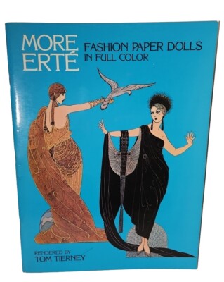 1984 Tom Tierney More Erte' Fashion Paper Dolls Book NEW In Full Color Art Deco