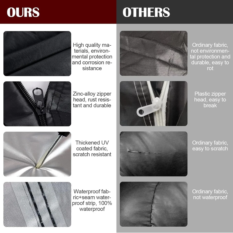 6 Layer Car Cover Waterproof Outdoor for Jeep Wrangler 4 Door 2006-2025 JK JL - Image 4 of 4