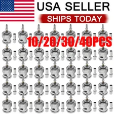 Lots BNC Male Crimp/Solder Type RF Connector for RG316/RG174/LMR100 Coax wire US