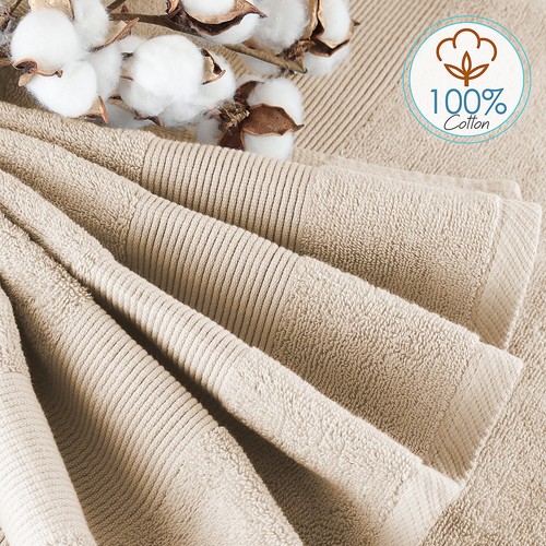 6 Pc Towel Set- 4 Bath Towels & 2 Washcloths Set 100% Cotton Ultra Soft 700 GSM - Picture 5 of 50