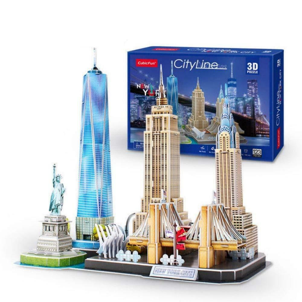 FREE SHIPPING NEW YORK CITY NYC CITYLINE 123 PIECES 3D PUZZLE