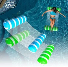 2 Pack Water Swimming Pool Float Hammock,Pool Float Lounger,Water Hammock Lounge
