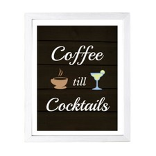 Designs ByLITA Coffee Till Cocktails, Wall Print Art Funny Coffee