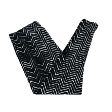 TC LuLaRoe Leggings  BLACK  WHITE ZIG ZAG PATTERN  SIZES 12-18 Tall  Curvy