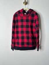Ideology Unisex Red/Black Buffalo Check Hoodie 10/12