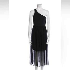 Alice + Olivia Silk Dress with One Shoulder