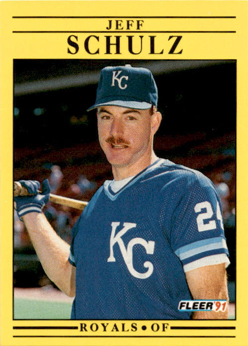 1991 Fleer Jeff Schulz #568b Kansas City Royals