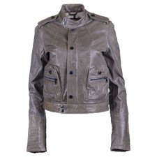 Diesel L Lambrus Womens Biker Jacket Leather Slim Fit Coat Outwear Ladies Tops