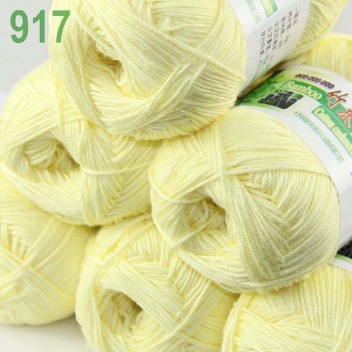 Sale Lot 1-9 Skeins x 50gr Soft Bamboo Cotton Baby Hand Knit Shawls Crochet Yarn - Picture 58 of 129