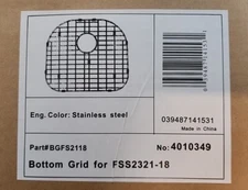 FRANKE STAINLESS STEEL BOTTOM GRID BGFS2118 NEW IN BOX