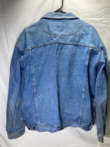 Vtg 90s Outdoor Expedition Trucker Jean Jacket Mens XL Denim Hong Kong - Picture 10 of 17