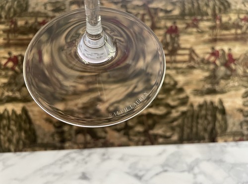 NUOVO RARO BICCHIERE DA VINO RALPH LAUREN BROGAN CLASSIC GERMANY CRYSTAL 9,75" - Foto 14 di 24