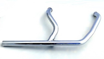 2in1 Auspuff PAUGHCO Krümmeranlage Krümmer für Harley FXST FLST Softail 00-06