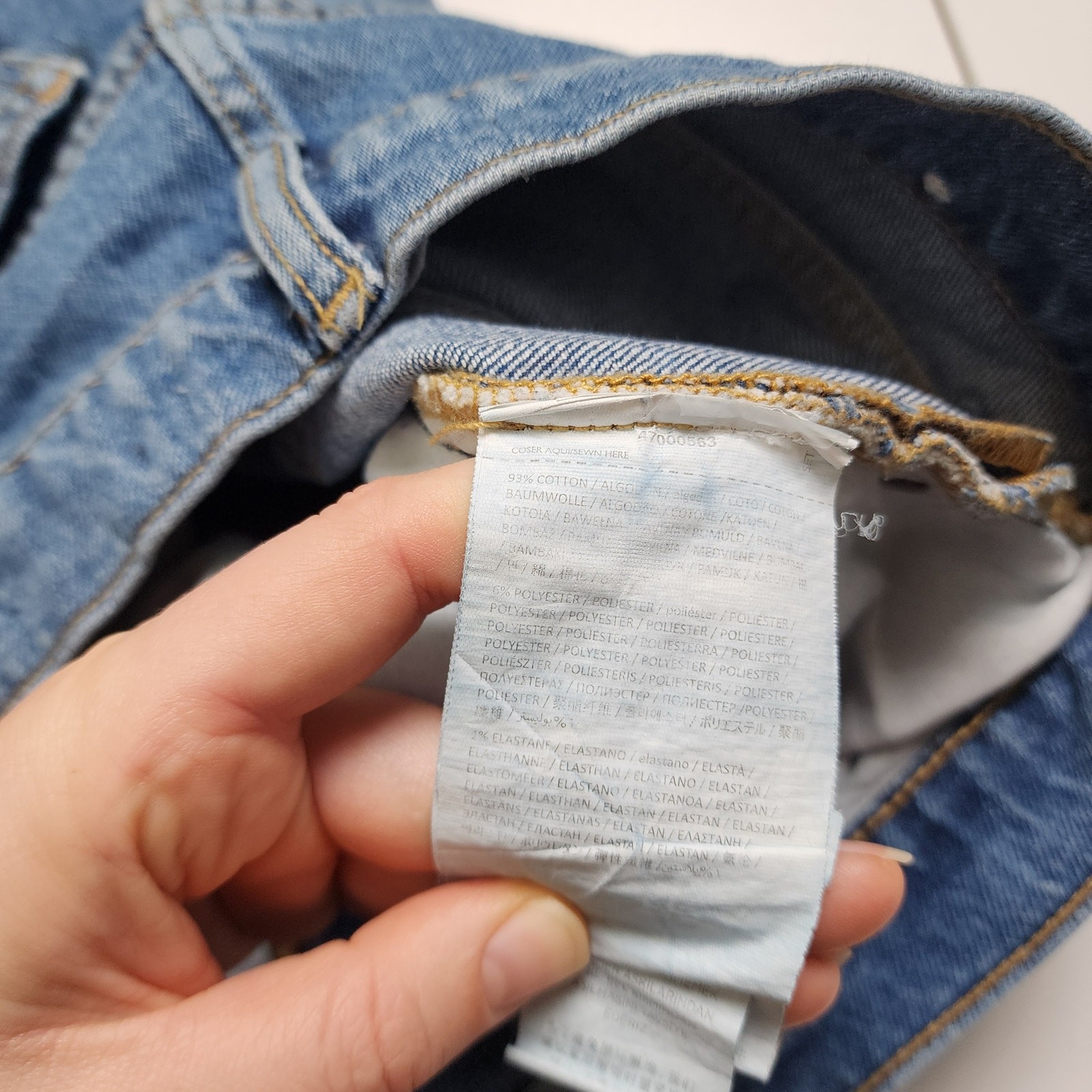 MNG Mango Womens Newmom Comfort High Rise Jeans Size 6 Medium Blue Denim Wash thumbnail 7