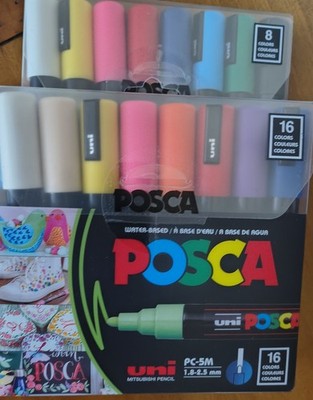 24 New Posca Uni Water-Based Paint Markers (8 Pk & 16 Pk)