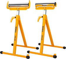 2-Pack Folding Roller Stand - Heavy Duty 250 LBS Load Capacity - 27.8-43'' Adjus